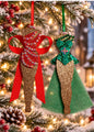 White Christmas Chorus Girls Ornament Set