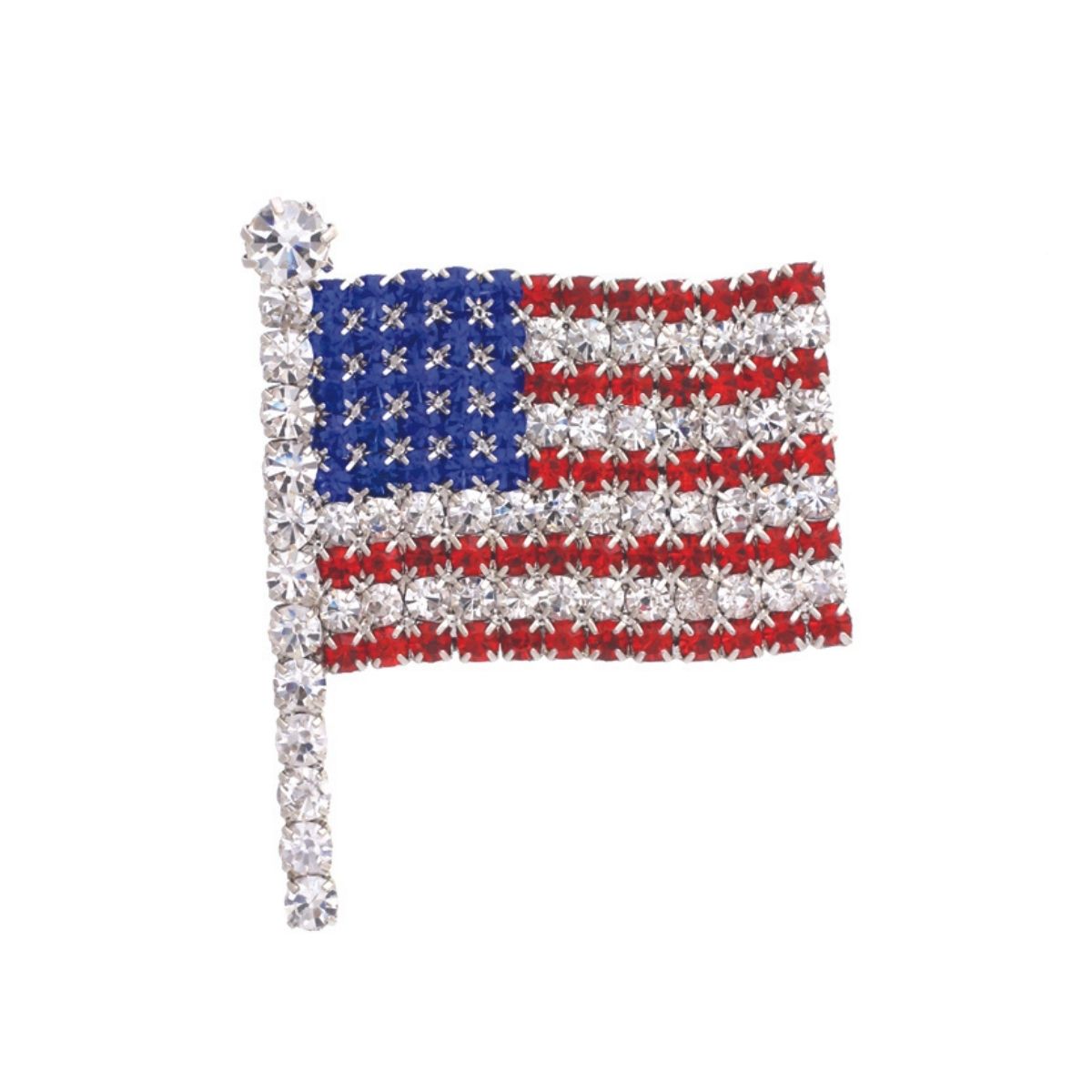 American Flag Ribbon Brooch
